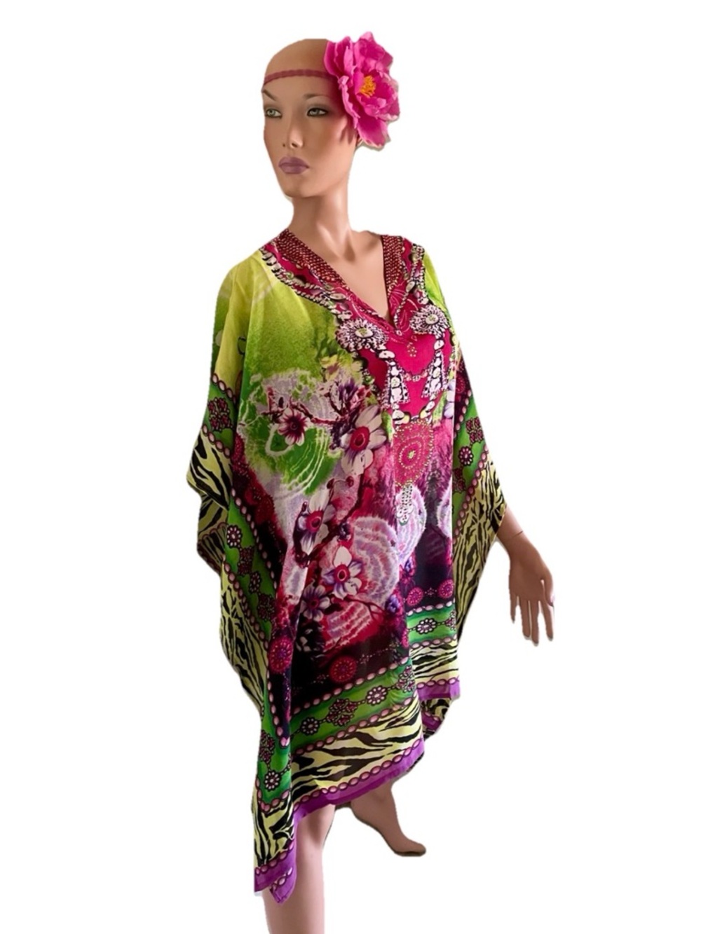 Indian Tropical Fashion NWT Resort Dress / Swimsuit Coverup One-Size